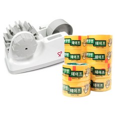 buyhearts 膠帶切割機 T-601 + Goldstar 透明膠帶 16mm 10p, 混色, 1套