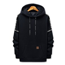 BLUEFORCE 拼色大尺碼長袖連帽衛衣