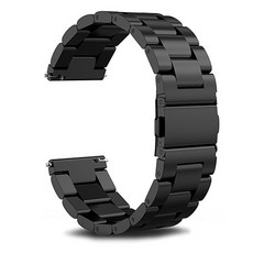 모모켓 갤럭시워치 MK메탈밴드 20mm 스트랩, 블랙, 1개