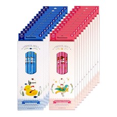 ibis 卡通圖案六角鉛筆 B FR10296 粉色 12入+藍色 12入, 混色, 1套