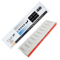 Tombow 蜻蜓牌 鉛筆 12入+橡皮擦 10入, 4B, 1套