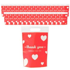 KUMI 手提塑膠夾鏈袋, 謝謝愛心, 30個