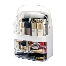 DAPER NAM 掀蓋式3層化妝品收納箱 白色, 1個