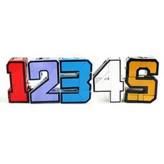 Typhoon大尺寸數字遊戲變身機器人 5種組, 混色