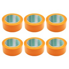 大容量彩色封箱膠帶 4.5cm x 100m, 橘色, 6個