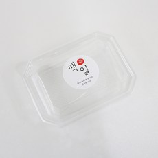 透明餐盒 SL-202 200入+韓文字包裝貼紙 200入, 1套