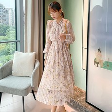POPLARNC 服飾壓褶連身裙 含大尺碼, 米色