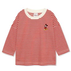 Little rabbit 孩童迪士尼米奇長袖條紋T恤