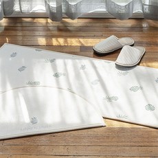 ssueim 樹葉印花地墊 2入組, 混合顏色