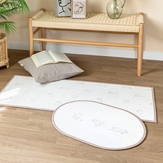 ssueim 貓咪印花地墊 2入組, 混合顏色