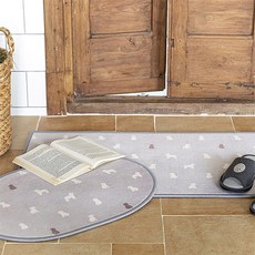 ssueim 貴賓狗印花地墊 2入組, 混合顏色