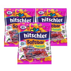HITSCHLER Softibar水果味軟糖+紋身貼紙, 75g, 3袋