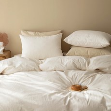 maatila 60支棉素色簡約被套, 奶油