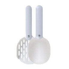 DING DONG PET 貓沙鏟+飼料勺組, 灰色(灰色手柄)