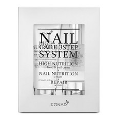 KONAD Nail Care 3STEP 系統指甲套組, 修護精華 + 營養霜 + 手指甲霜, 1套