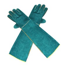 PASTEL PET 防咬寵物訓練皮革手套 綠色, 1組