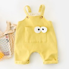 BEBENIZ 素色造型口袋吊帶褲