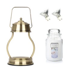 YANKee CANDLe 大蠟燭 + 融蠟燈 + 燈泡 2入 組, 融蠟燈(復古), 蠟燭(婚禮日)