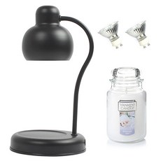 양키캔들 라지자 + 소담 캔들워머 + 전구 2p 세트, 웨딩데이, 블랙