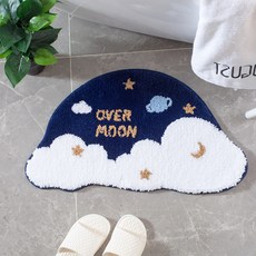 JHCompany 반짝반짝 구름 발매트, 네이비