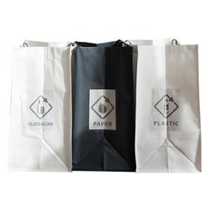 基本款3層回收分類回收箱, 混色, 1個