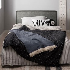 리바트 뉴탐 저상형 침대 쿠션형 프레임, 그레이