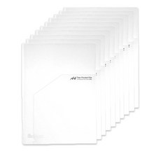 ibis 兩層口袋收納資料夾, 10個, 透明