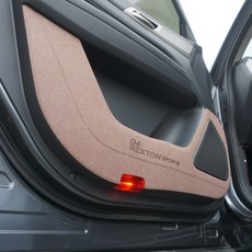 Bible Auto 汽車防刮混紡毛氈車門保護罩, 雙龍, 雙龍 Rexton Sports Khan 2019年起, 甜棕色