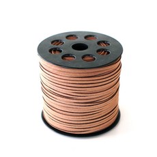 BLOOMING&ME 麂皮緞帶繩, 棕色, 90m