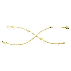 JH Company 纖薄簡約線條壁掛式掛鉤 雙鉤款, 金色, 1個