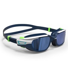 DECATHLON 迪卡儂 防霧鏡面泳鏡 S號, 藍色