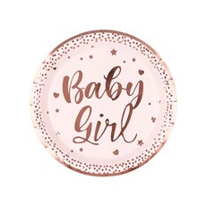 刻字派對盤女嬰玫瑰金 18 厘米, 30件, 1個