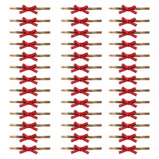 스티치 리본 포장타이, 레드, 50개