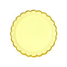 金邊派對盤 黃色 18cm, 30個, 1個
