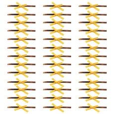 스티치 리본 포장타이, 옐로, 50개