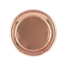 金屬派對盤 玫瑰金 18cm, 30個, 1個