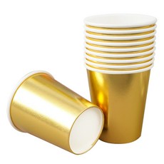 金屬派對杯 金色 240ml, 10入, 3套