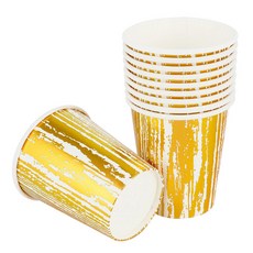 金屬感派對杯 復古金 240ml, 10入, 3套