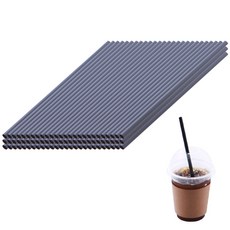 PLA 散裝黑色吸管 一般型 0.7 x 21 cm, 150入, 1個