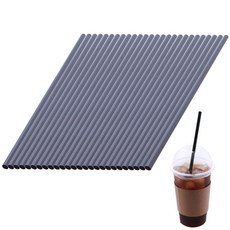 PLA 大包裝吸管 黑色 Venti 0.7 x 25 cm, 100入, 1個