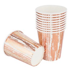 金屬感派對杯 復古玫瑰金 240ml, 10個, 3個