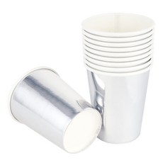 金屬派對杯 銀色 240ml, 10入, 3個