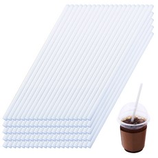 PLA 벌크 빨대 화이트 일반 0.7 x 21 cm, 100개, 1개