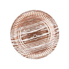 金屬派對盤子復古玫瑰金 18cm, 30件, 1個