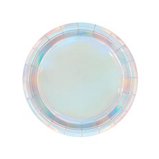 金屬派對盤 雷射銀色 18cm, 10入, 3個