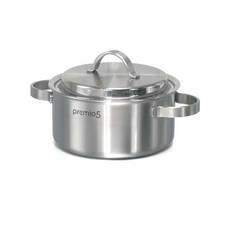 Kitchen-Art 電磁爐適用Premio系列5層不鏽鋼附蓋雙耳湯鍋, 單色, 1個, 18cm