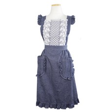 happytool 荷葉邊蕾絲圍裙, 玫瑰灰, 1個