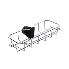 水槽水龍頭固定洗碗刷架, 銀, 1個