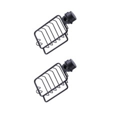 윰스 싱크대 수전 고정형 알루미늄 수세미걸이 사각, 블랙, 2개