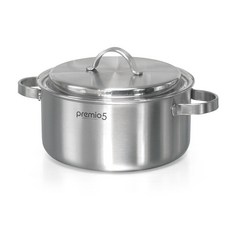 KitchenArt Premio 5系列不鏽鋼雙耳湯鍋, 24cm, 單一顏色, 1個